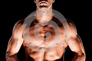 Muscular man's chest