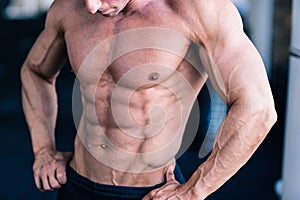 Muscular man's torso