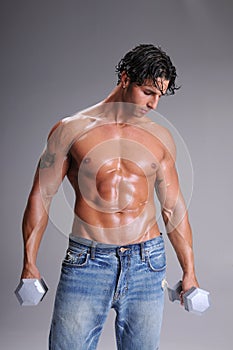 Muscular Man Workout