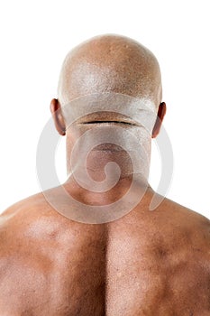 Muscular Mans Back of Head