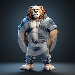 Muscular Mascot Of Judah: Inspiring Entrepreneur With 3d Pixar Animation