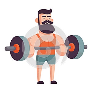 Muscular men lifting weights in gym