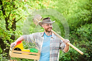 Muscular ranch man in cowboy hat. Eco farm worker. Harvest. happy earth day. Eco living. farming and agriculture. Garden