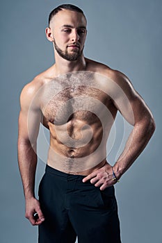 Muscular shirtless man