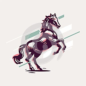 Muscular steed horse.