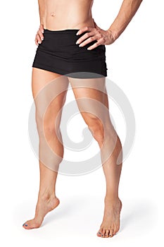 Muscular woman posing