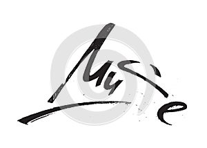 Muse Lettering Brushpen Hand Draw Grunge Isolated
