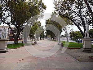 Museo al aire libre square with sculptures in la serena