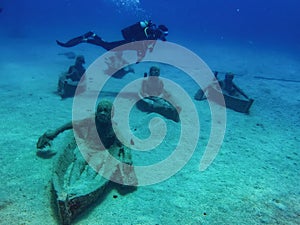 Museo atlantico underwater sculpture park in Lanzarote