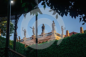 Muses statues placed in the Juares theater in Guanajuato Mexico. photo