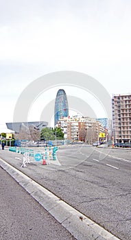 Museu del Disseny and Torre Agbar in Barcelona photo