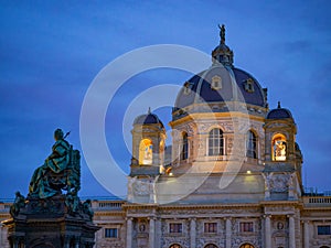 Museum Of Art History and Maria Theresia Monument Vienna