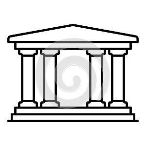 Museum building icon, outline style