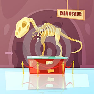 Museum Dinosaur Illustration