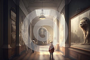 Museum and exhibits. AI Generated
