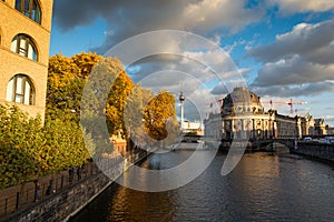 Museum Island, Berlin, Germany. Bodemuseum and Fernsehturm