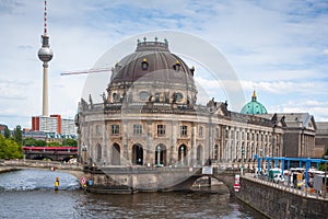 Museum Island on Spree river, Bode museum and Tv Tower view