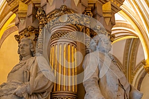 Statues of men in Museum of Military History in Vienna