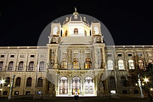 Museum of Natural History of Vienna at night