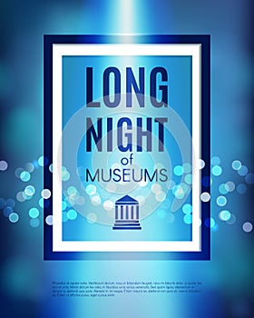 Long Night of Museums vector poster photo
