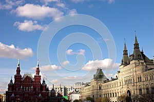 The museum of Russian history and GUM