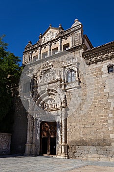 Museum of Santa Cruz in Toledo, entrance with Plateresque facade, Toledo, Spain