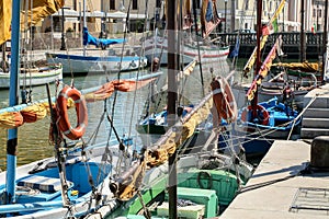 Museum of the ships. An old fishing boat.