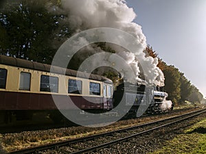 The museum steam train of ZLSM runs regularly in South Limburg