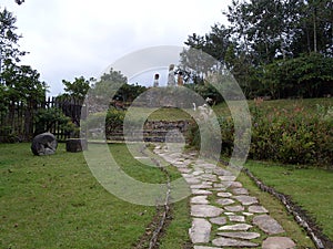 Museum, view from the exit, Leymebamba, Chachapoyas, Amazonas, Peru, South America
