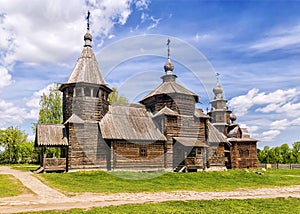 Museum of wooden architecture in Suzdal, Russia