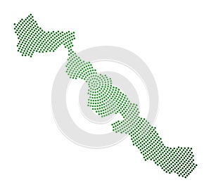 Musha Cay dotted map.