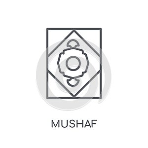 Mushaf linear icon. Modern outline Mushaf logo concept on white