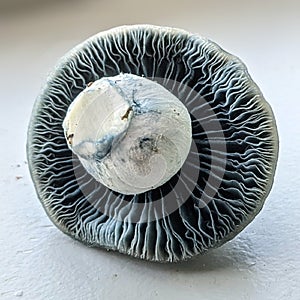 Mushroom with Blue Gills