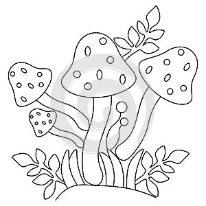 Mushroom Coloring Page