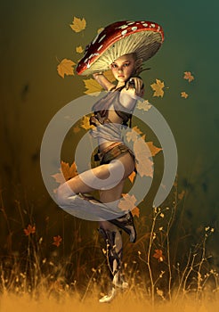 Mushroom Fairy, 3d Computer Graphics