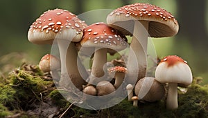 A mushroom is the fleshy spore bearing fruiting body