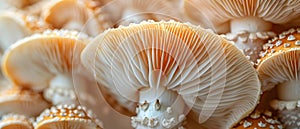 Mushroom Gills Symphony: Nature\'s Minimalist Pattern. Concept Nature\'s beauty can be found in the