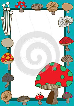 Mushroom home realistic cartoon