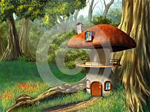 Mushroom house photo