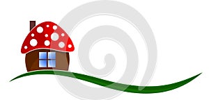 The mushroom house symbol.