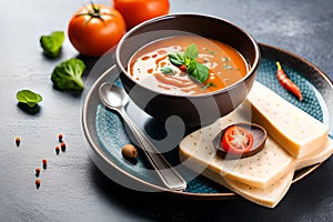 Mushroom and lentil cream soup, bean, carrot and tomato soup, broccoli and spinach soup