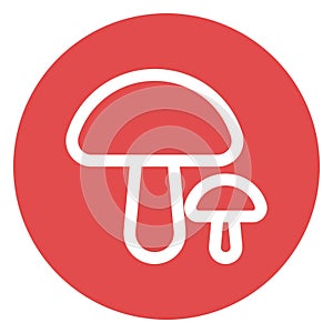 Mushroom Outline bold Vector Icon which can be easily modified or Edited
