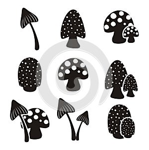 Mushroom pictogram sets