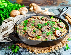 Mushroom risotto