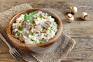 Mushroom risotto