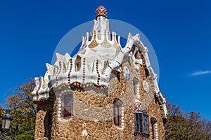 Mushroom Shaped House-Park Guell, Barcelona, Spain