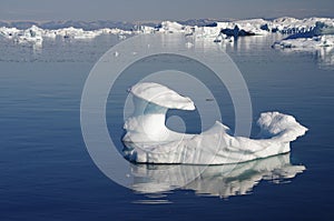 Mushroom shaped iceberg, Greenland