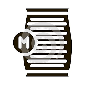 mushroom spawn bag icon Vector Glyph Illustration