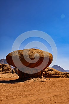 Mushroom stone in the desert