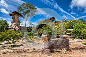 Mushroom stone in Pha Taem
